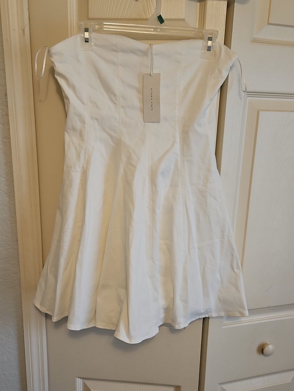 Altar'd State White Strapless A-Line Dress